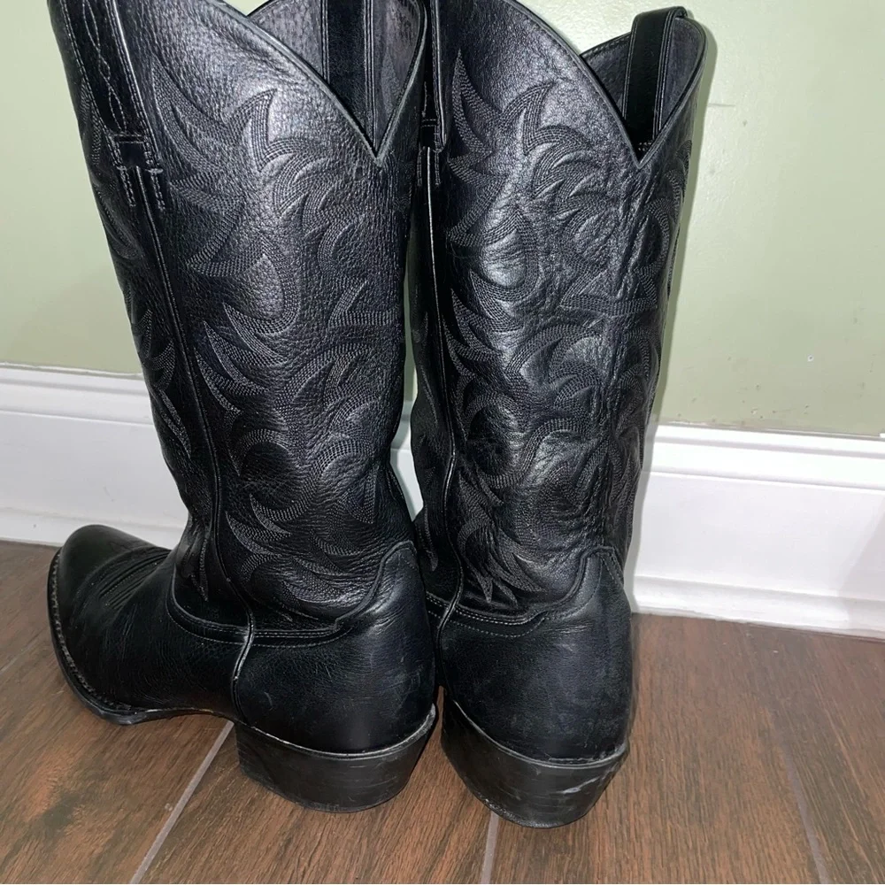ARIAT Heritage Black Western Men embroidered Cowboy Boots 10.5 D Yellowstone